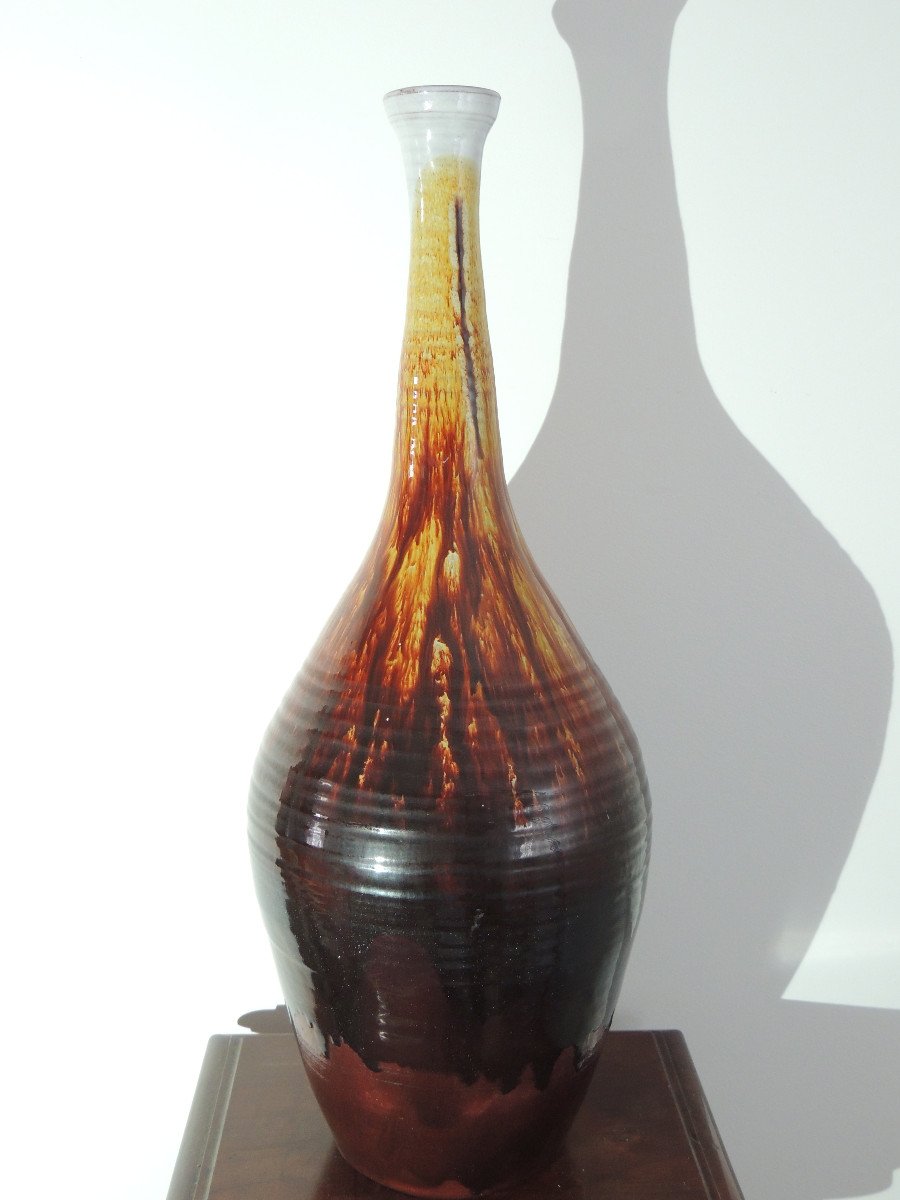 Ceramic Vase, Ceramic Irland Youghal, 50 Cm High, 20th Century-photo-2