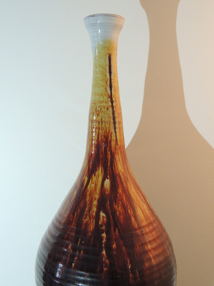 Ceramic Vase, Ceramic Irland Youghal, 50 Cm High, 20th Century-photo-4