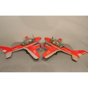 Toy, Joustra Toy, Two Friction Tin Planes, 20th