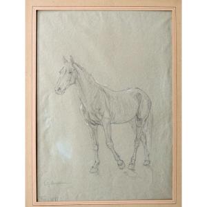 Pencil Drawing By John Lewis Shonborn American Painter 1858 - 1931, 20th Century 