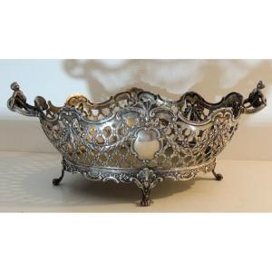 corbeille , panière en argent massif 1kg 90 ,de style Louis XVI , marquée BML 925 , fin 19 ème