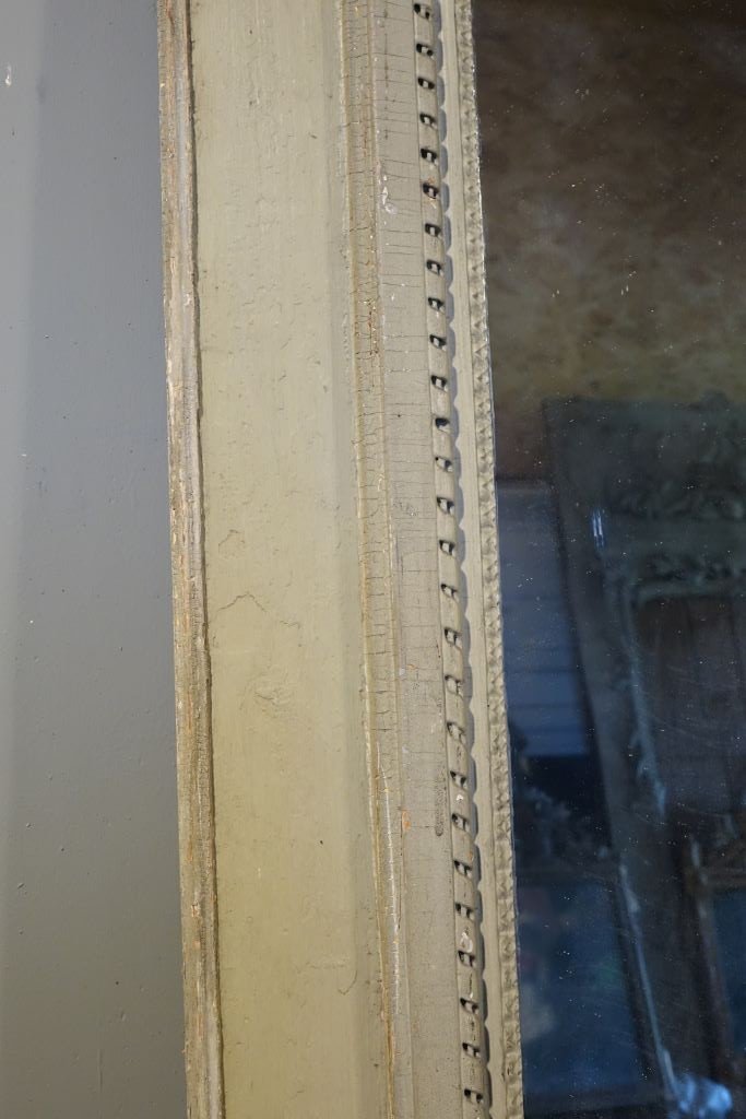 Miroir Trumeau De Cheminée d'époque Louis XVI en bois sculpté-photo-4