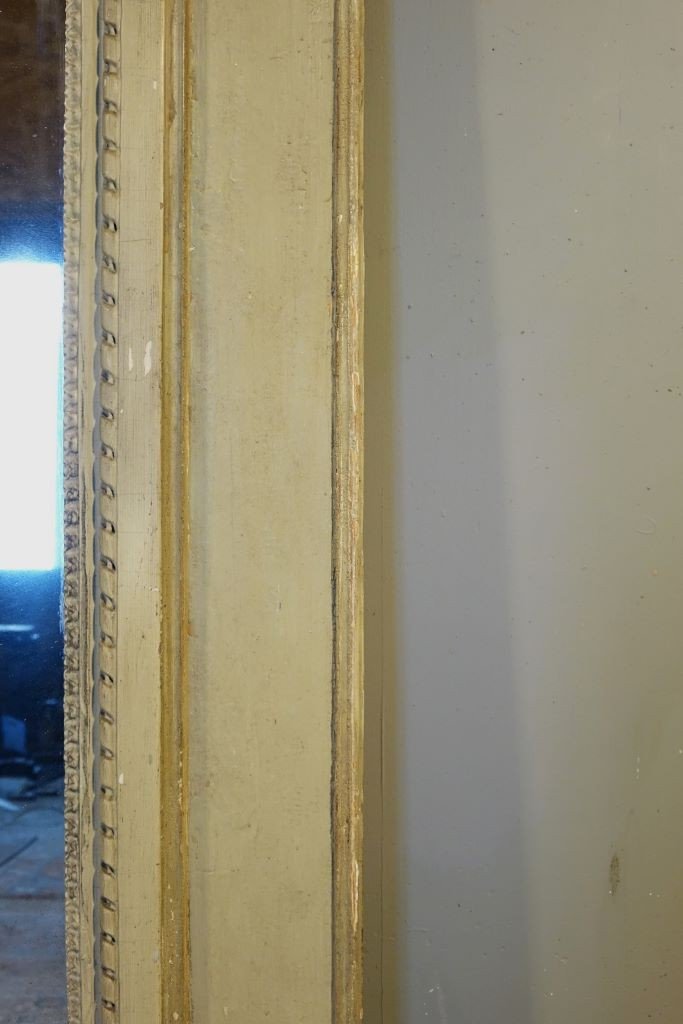 Miroir Trumeau De Cheminée d'époque Louis XVI en bois sculpté-photo-5