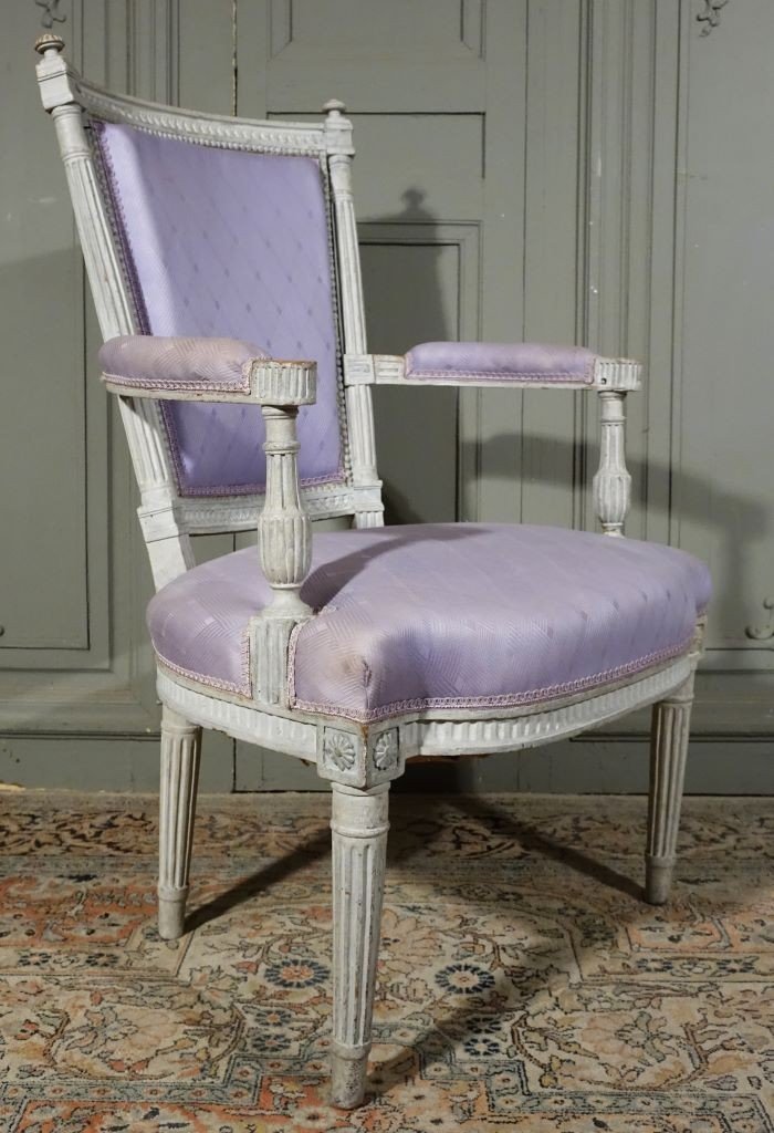 Fauteuil d'époque Louis XVI Dlg De G. Jacob-photo-3