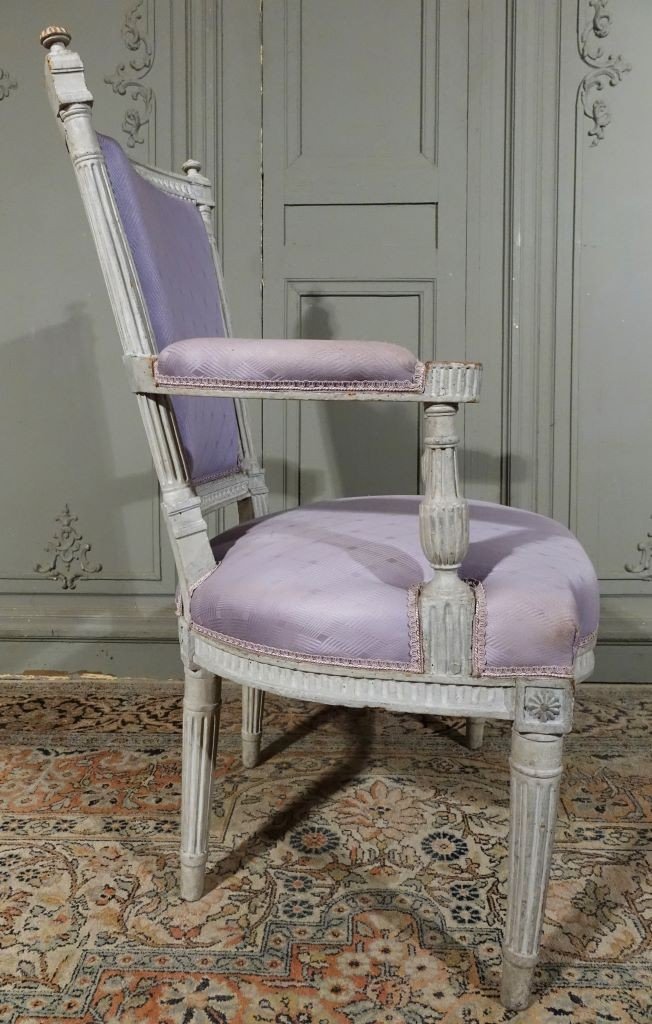 Fauteuil d'époque Louis XVI Dlg De G. Jacob-photo-4