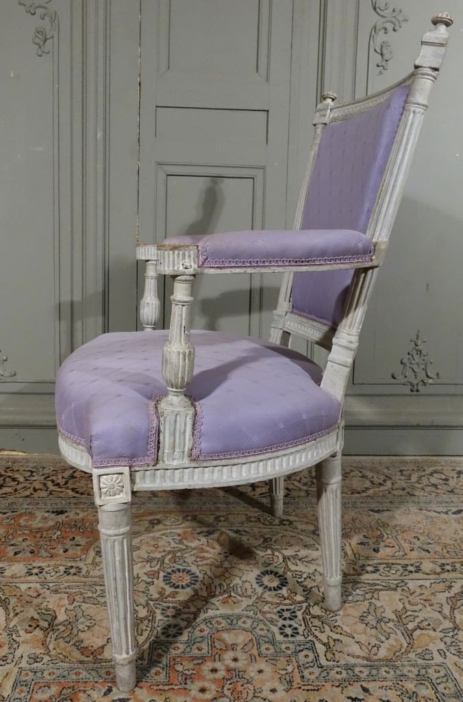 Fauteuil d'époque Louis XVI Dlg De G. Jacob-photo-1