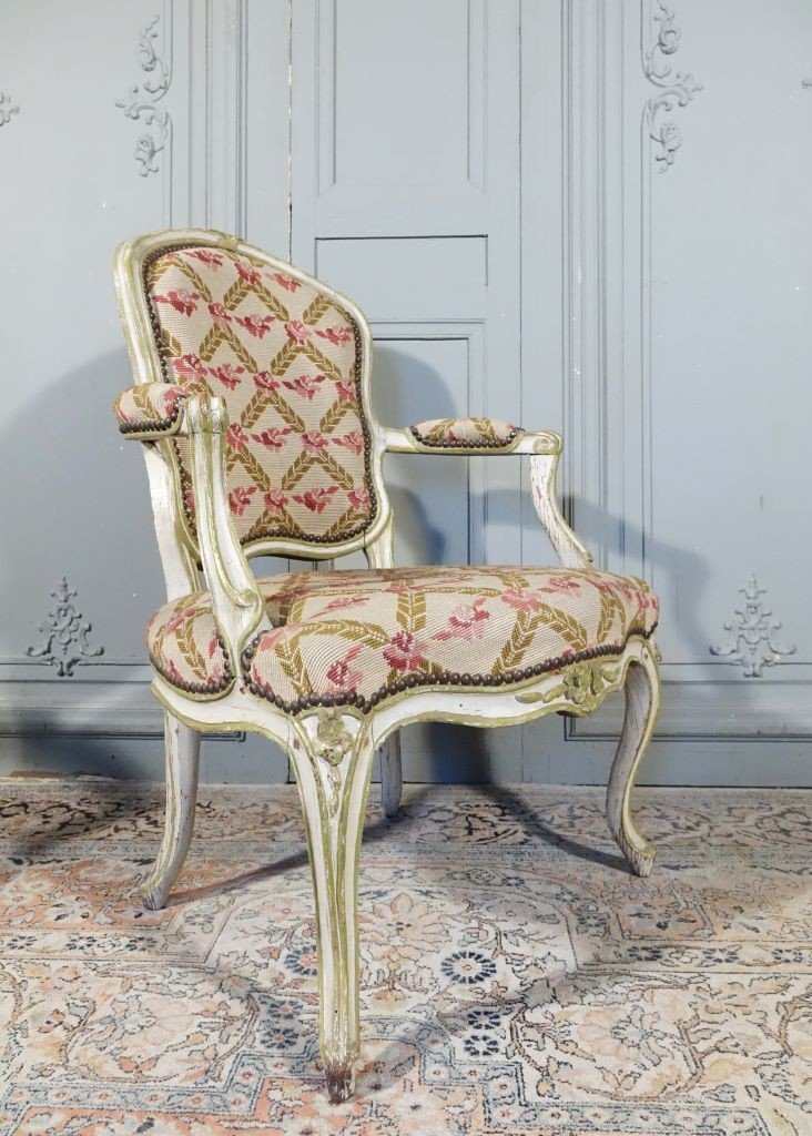 Pair Of Louis XV Period Armchairs-photo-4