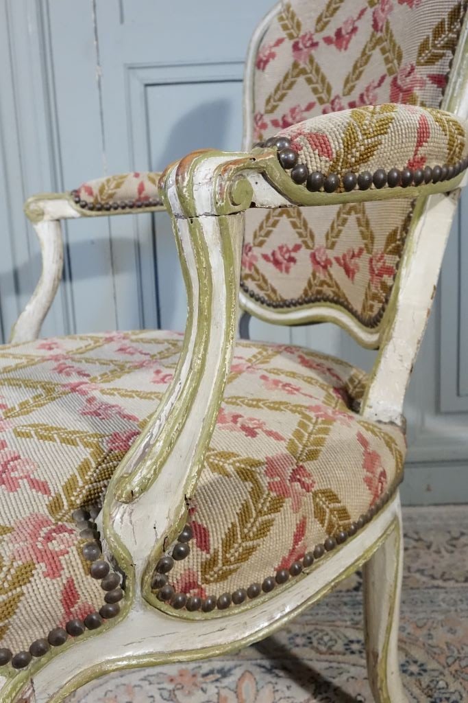 Pair Of Louis XV Period Armchairs-photo-6