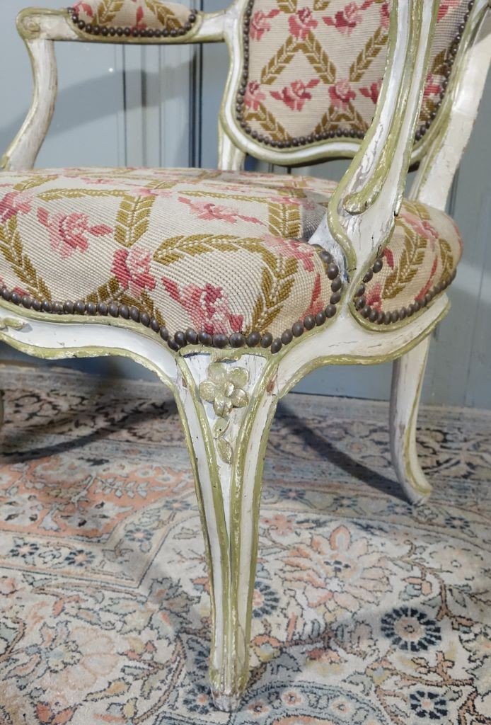 Pair Of Louis XV Period Armchairs-photo-7
