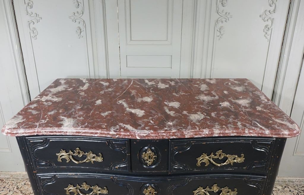 Regency Period Chest Of Drawers. Faux Marble Tray.-photo-4