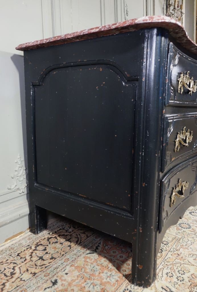 Regency Period Chest Of Drawers. Faux Marble Tray.-photo-3