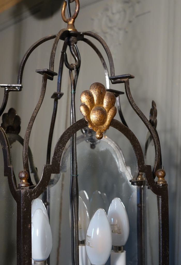 Louis XIV Style Wrought Iron Vestibule Lantern-photo-6