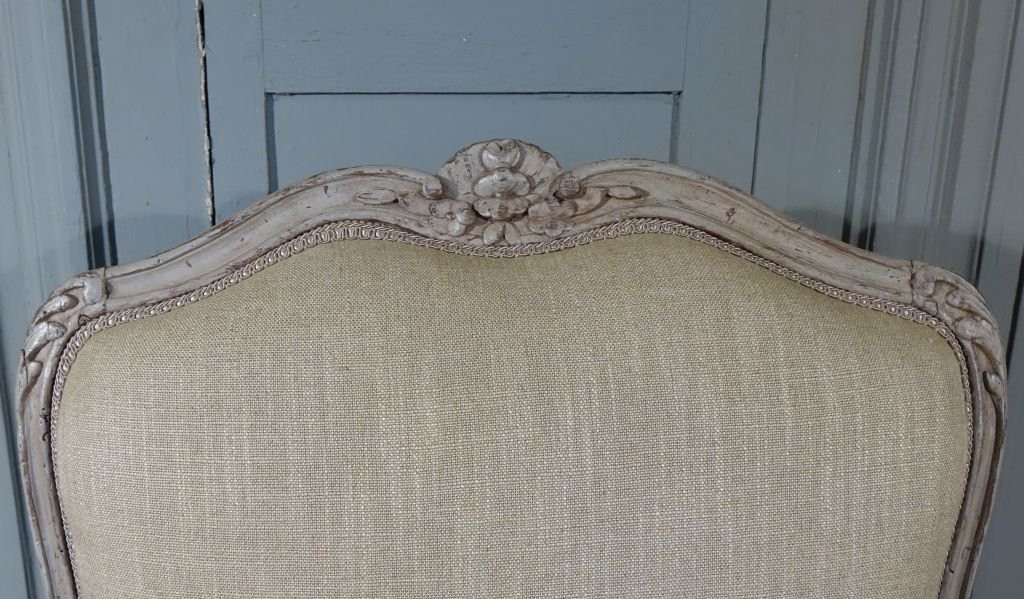 Fauteuil à la Reine d'époque Louis XV estampillé M.POLLET-photo-5