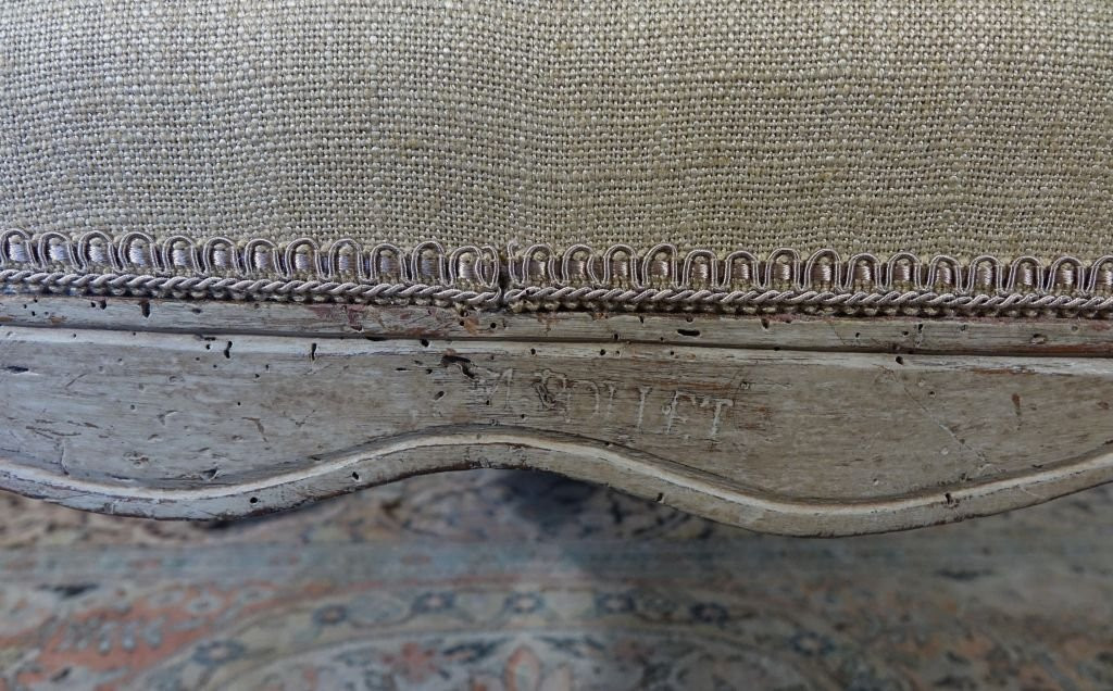 Fauteuil à la Reine d'époque Louis XV estampillé M.POLLET-photo-7
