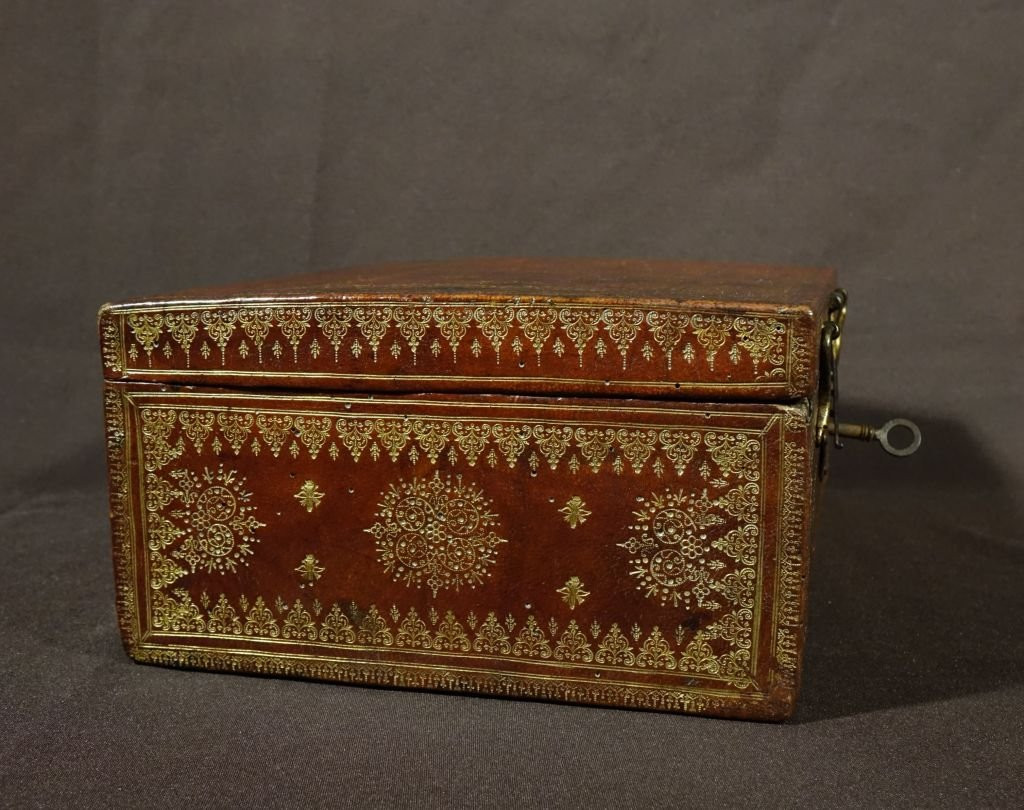 Coffret à courrier avec secret d'époque Louis XIV-photo-3