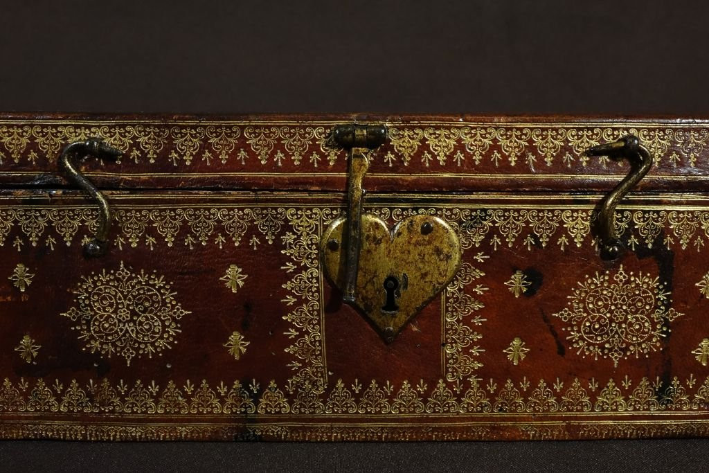 Coffret à courrier avec secret d'époque Louis XIV-photo-4