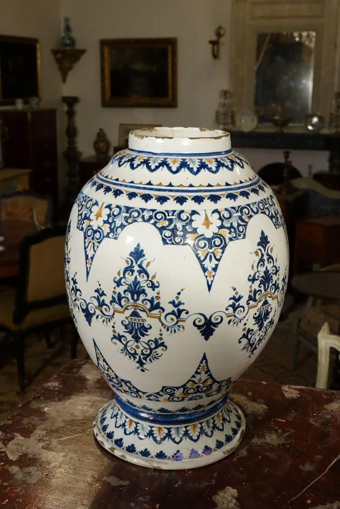 Large Lille Earthenware Apothecary Jar-photo-2