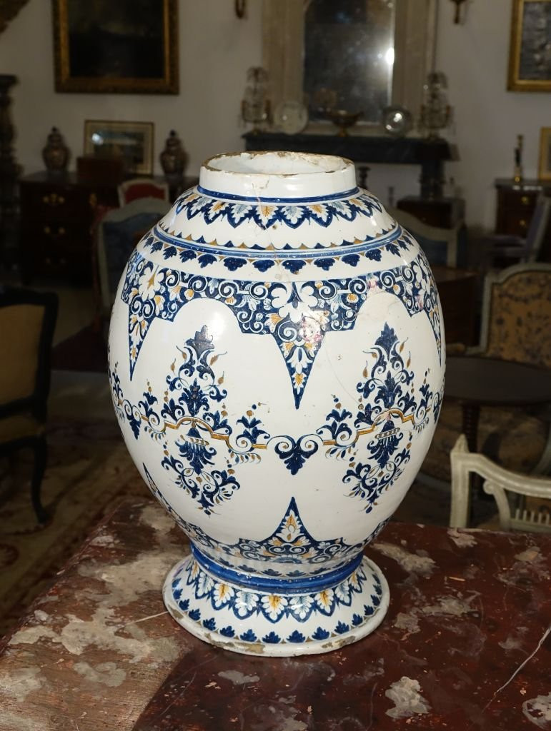Large Lille Earthenware Apothecary Jar-photo-3