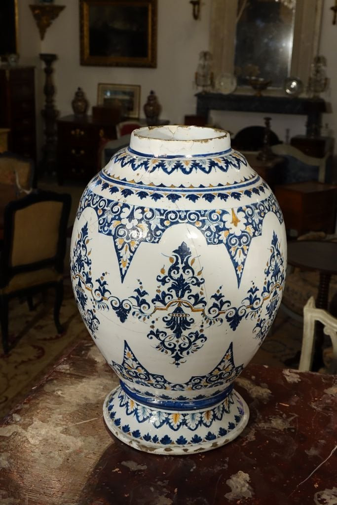 Large Lille Earthenware Apothecary Jar-photo-4