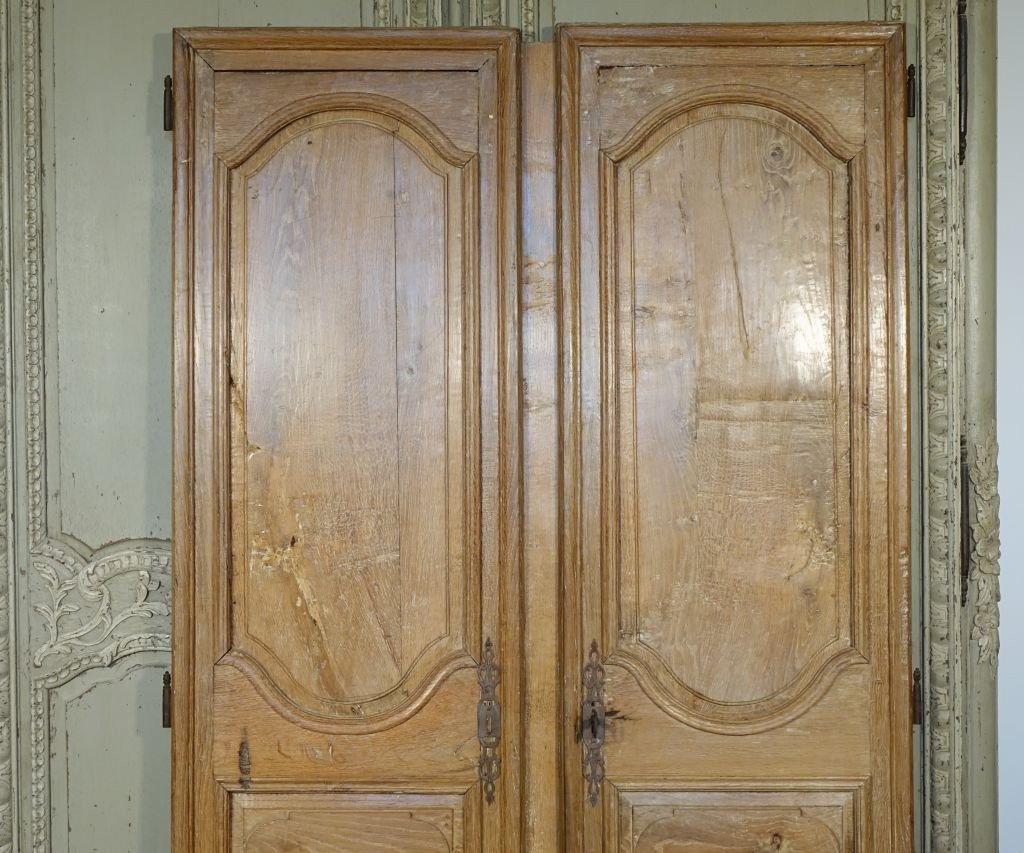 Oak Cupboard Doors Louis XIV Period-photo-3