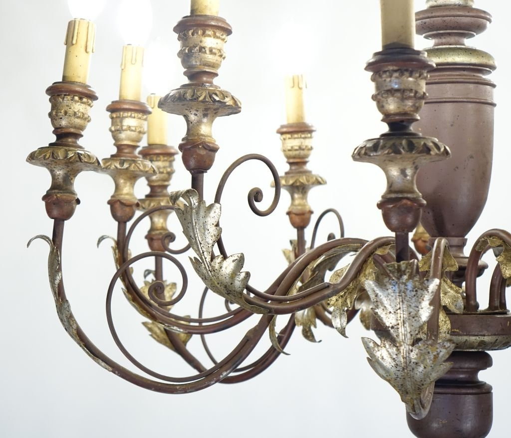 Large Italian Chandelier With Twelve Lights In The 18th Century Style-photo-3