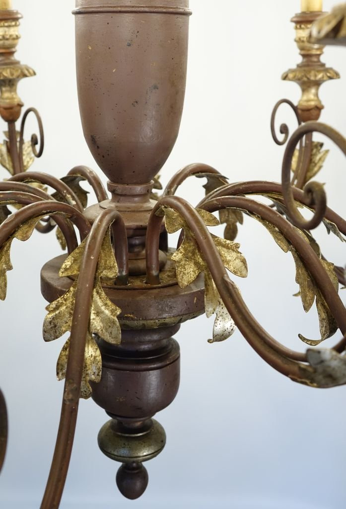 Large Italian Chandelier With Twelve Lights In The 18th Century Style-photo-5