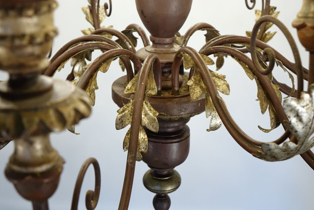 Large Italian Chandelier With Twelve Lights In The 18th Century Style-photo-8
