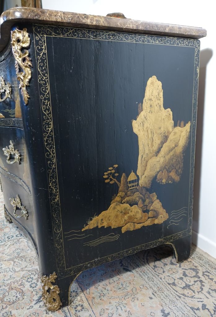 Commode en vernis martin estampillée M.CRIARD-photo-4