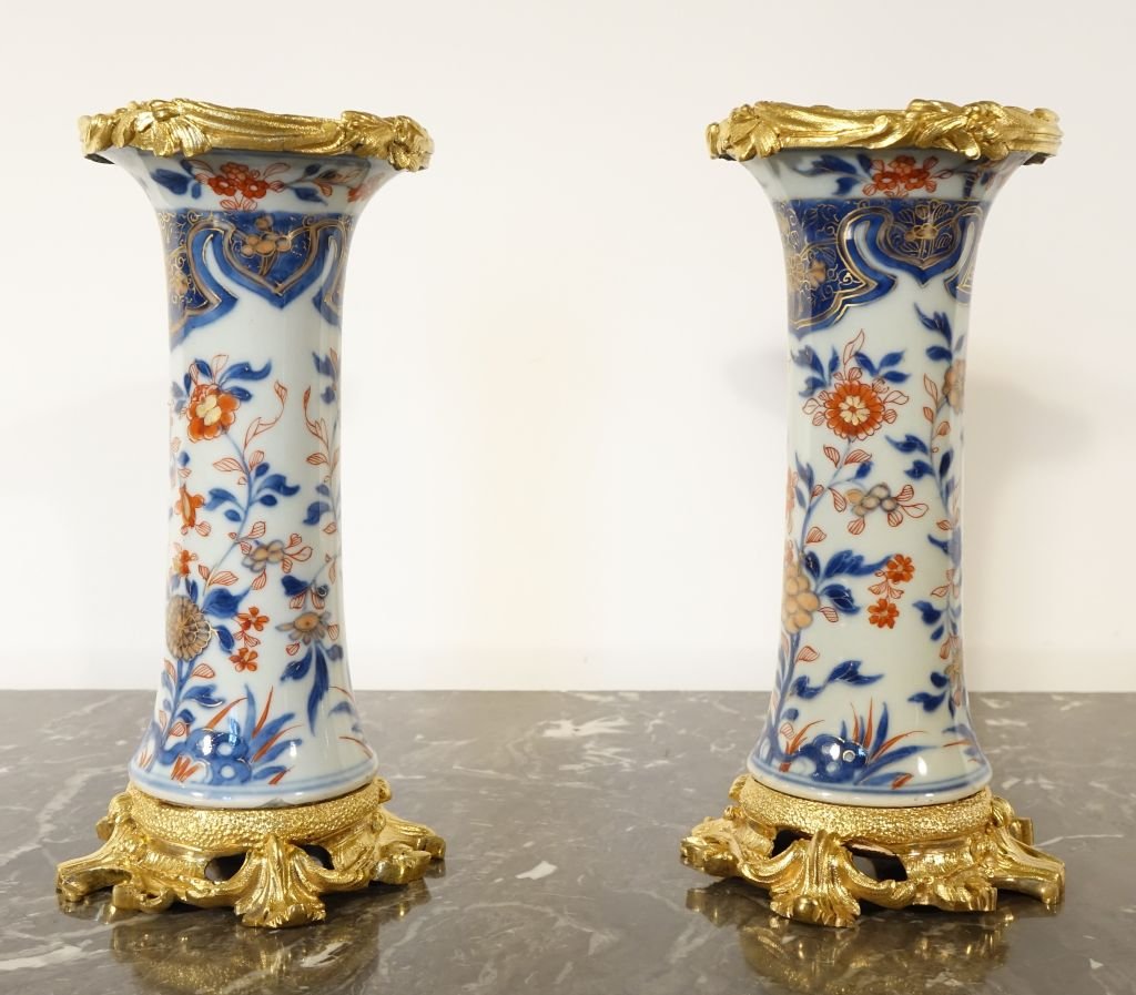 Pair Of Imari Porcelain Vases