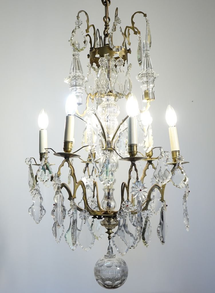 Late 18th-century Gilded Bronze Chandelier-photo-2