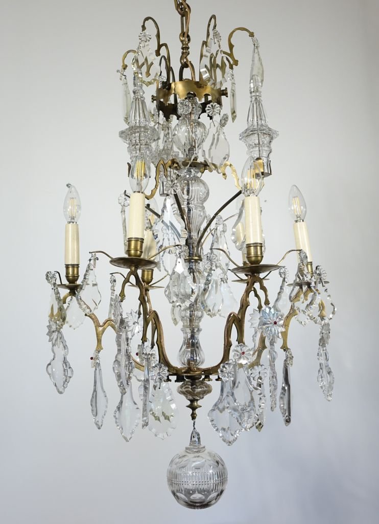 Late 18th-century Gilded Bronze Chandelier-photo-3