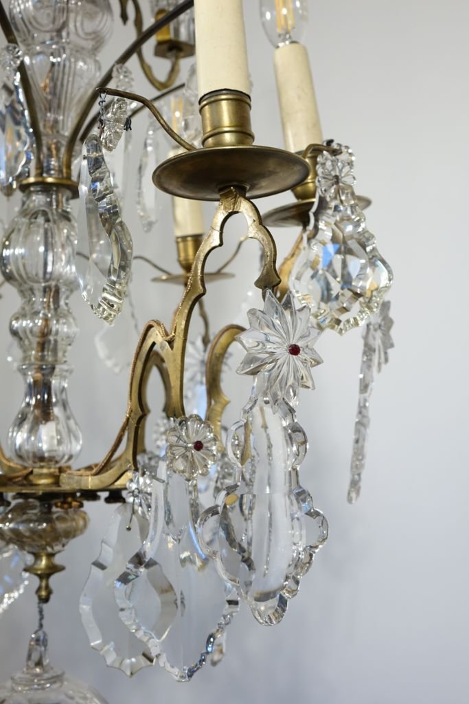 Late 18th-century Gilded Bronze Chandelier-photo-4