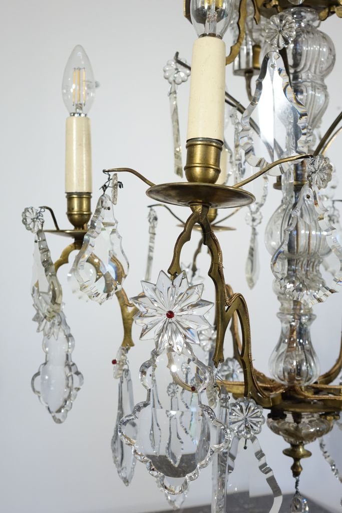 Late 18th-century Gilded Bronze Chandelier-photo-1