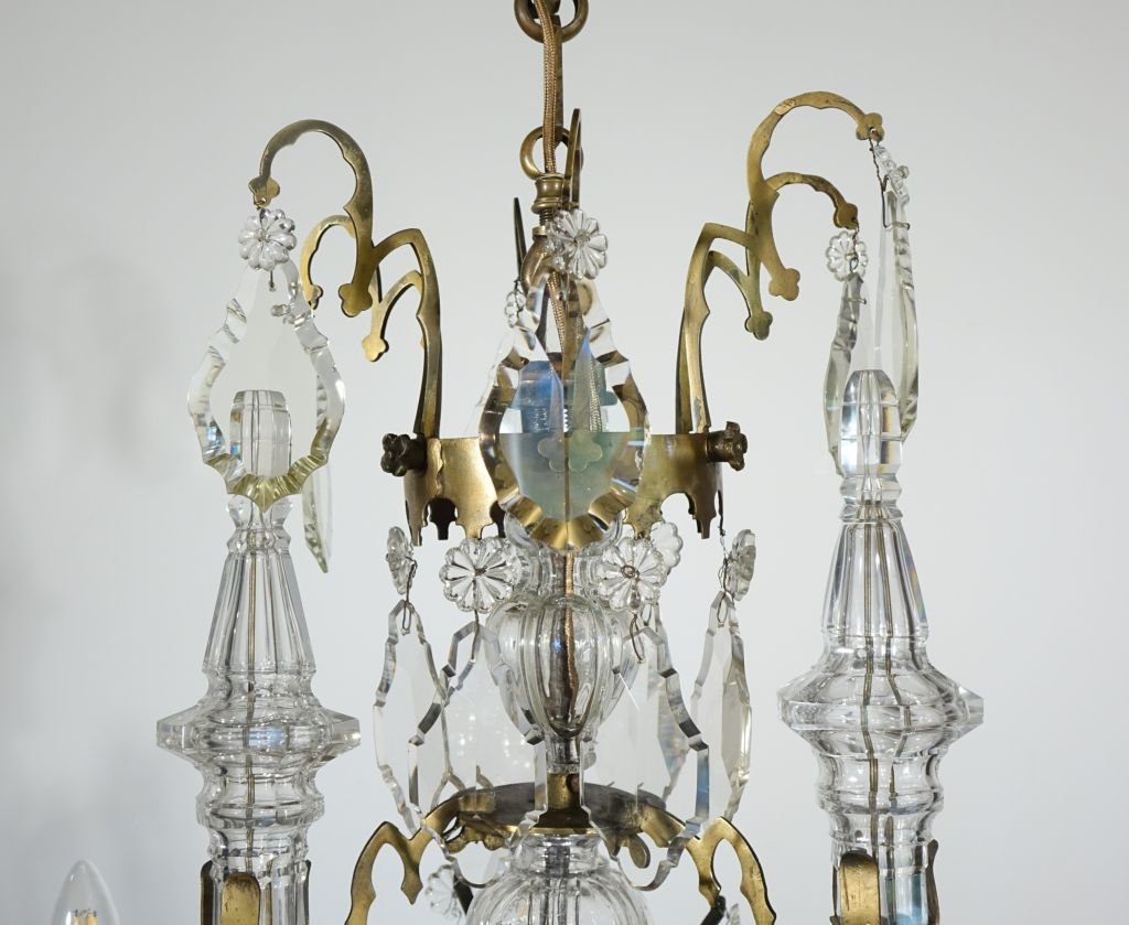 Late 18th-century Gilded Bronze Chandelier-photo-2