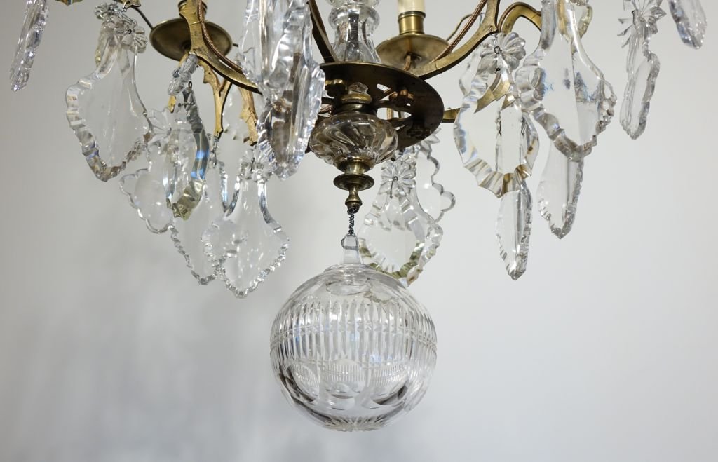 Late 18th-century Gilded Bronze Chandelier-photo-5