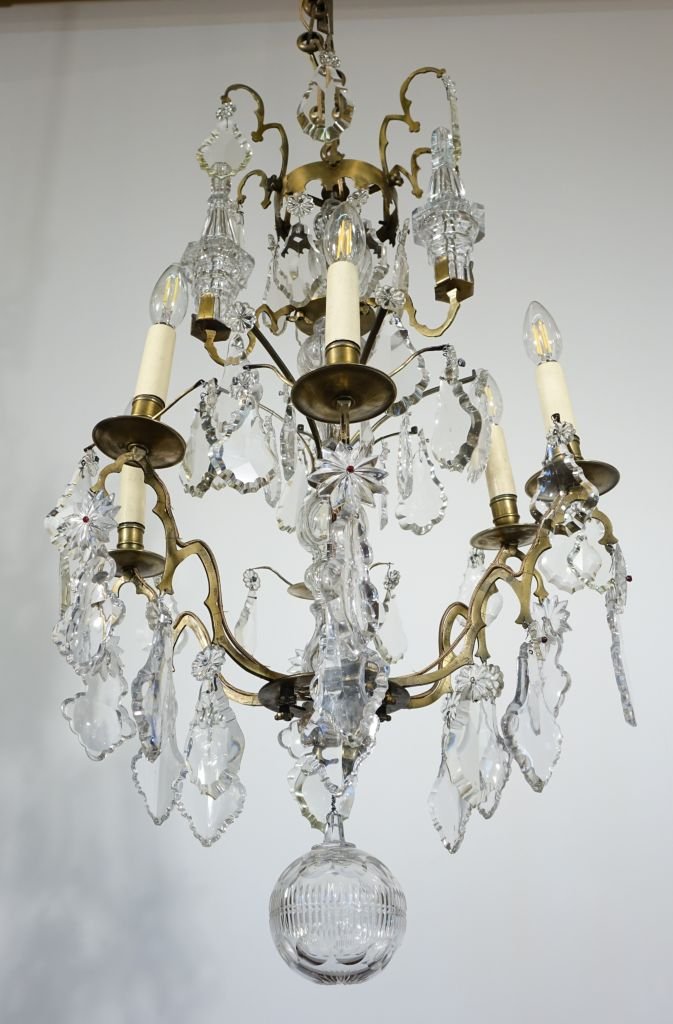 Late 18th-century Gilded Bronze Chandelier-photo-8