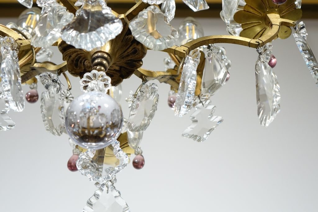 Eight-light Bronze Cage Chandelier-photo-4