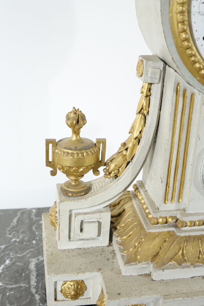 Louis XVI-style Carved Wooden Grandfather Clock-photo-6