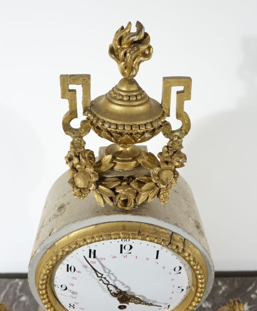 Louis XVI-style Carved Wooden Grandfather Clock-photo-7