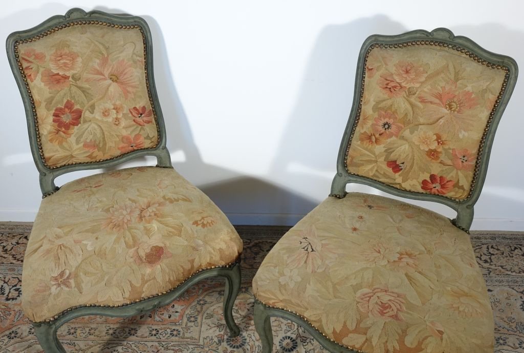 Paire de chaises d'époque Louis XV-photo-2