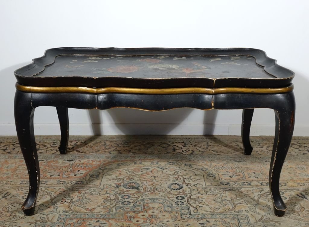 Coffee Table With A Removable Cabaret-style Top Made Of Lacquered Wood-photo-3