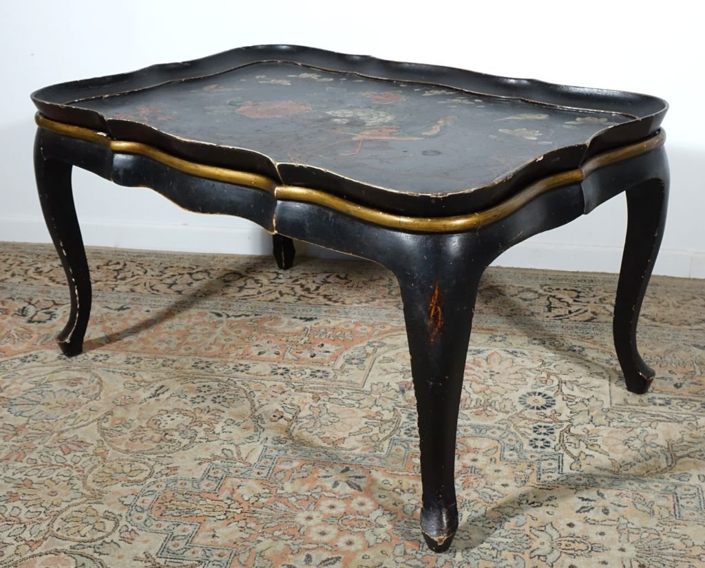 Coffee Table With A Removable Cabaret-style Top Made Of Lacquered Wood-photo-4