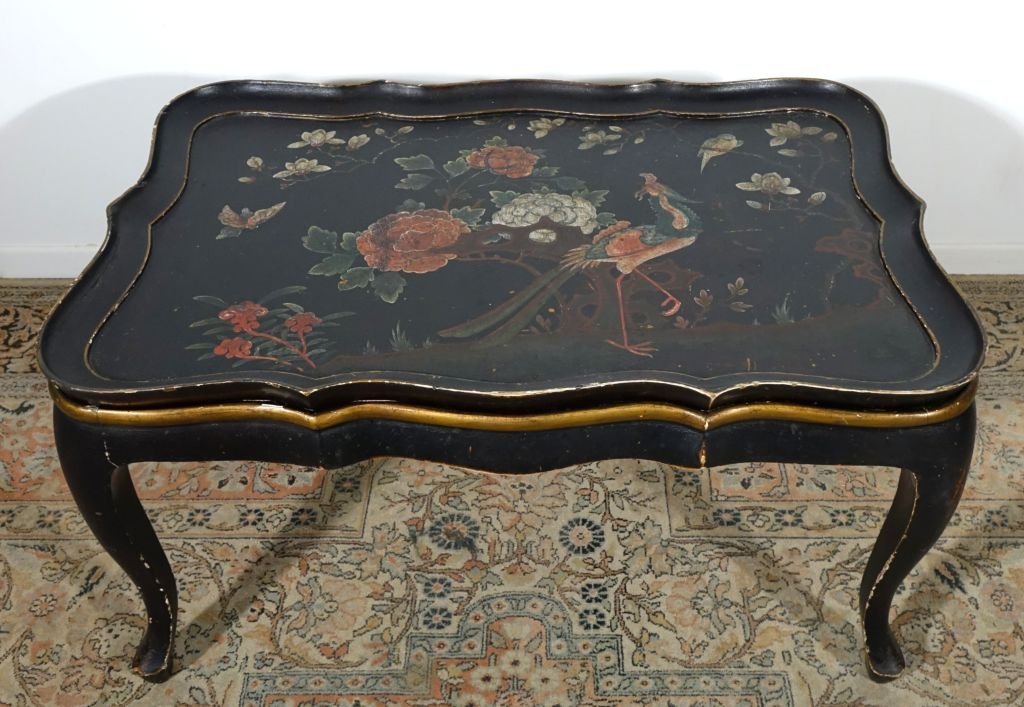 Coffee Table With A Removable Cabaret-style Top Made Of Lacquered Wood-photo-8