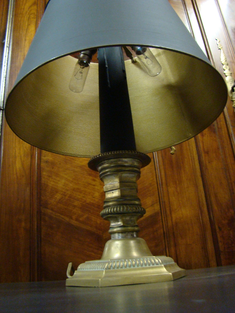 Lampe De Bureau En Bronze Doré. Début XXème-photo-4