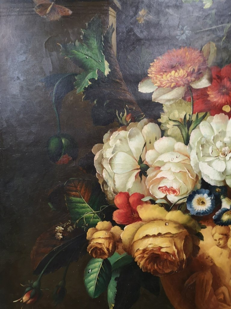 Very Large Oil On Canvas. Bouquet. 2m X 1.50m-photo-5