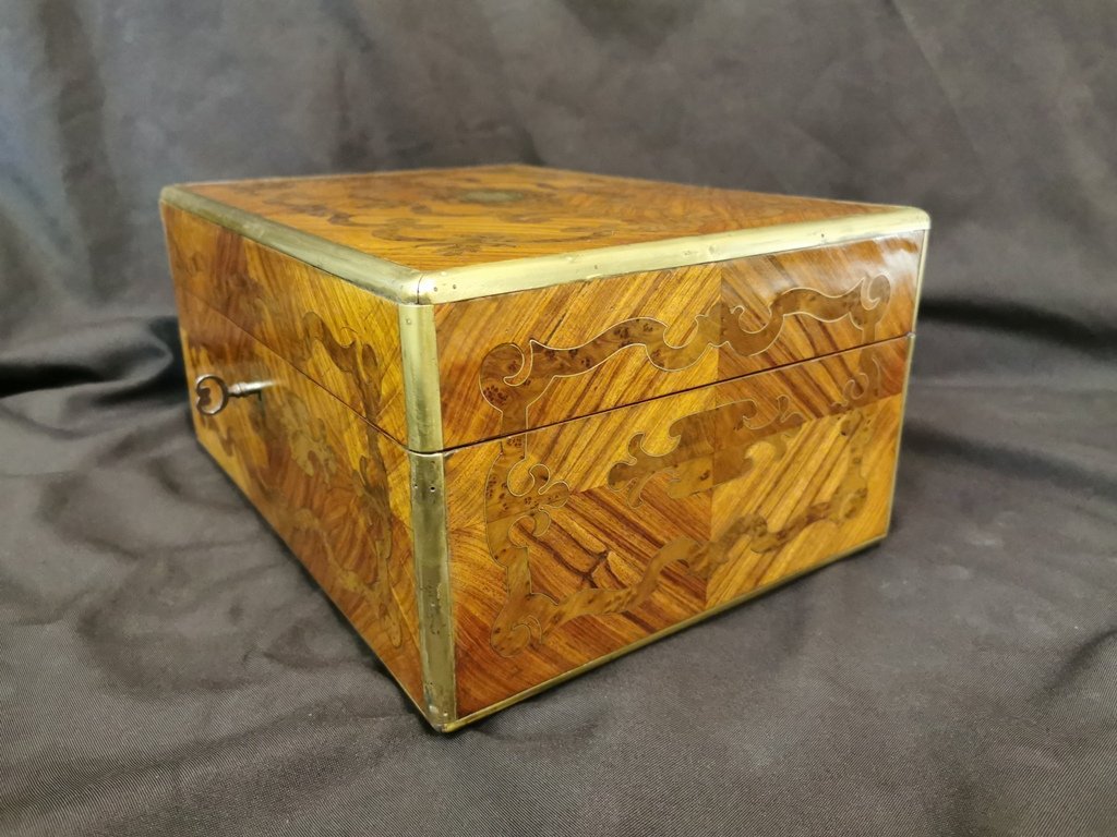 Box In Marquetry And Brass Louis XIV Style. Middle XIXth-photo-3