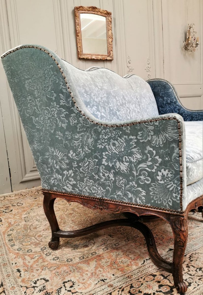 Regency Period Sofa In Stained Beech. Early 18th Century-photo-1