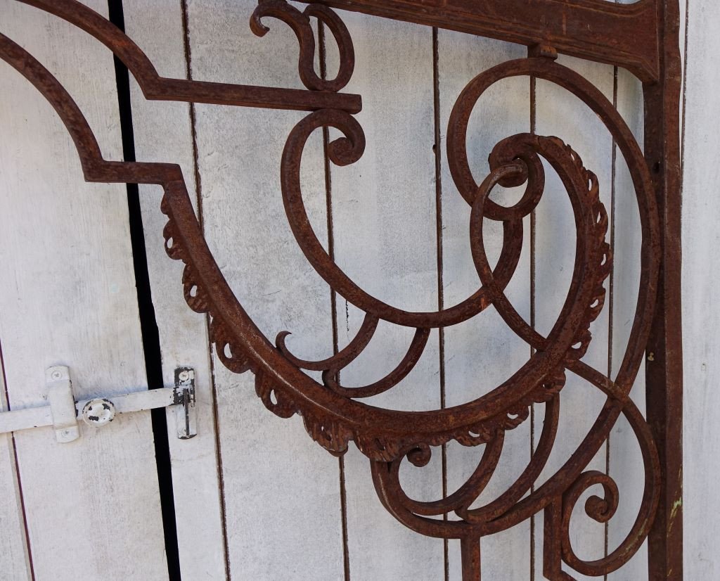 Grande Potence Porte-enseigne En Fer Forgé. Epoque XVIIIème-photo-4