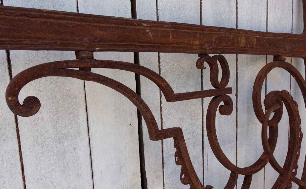 Grande Potence Porte-enseigne En Fer Forgé. Epoque XVIIIème-photo-1