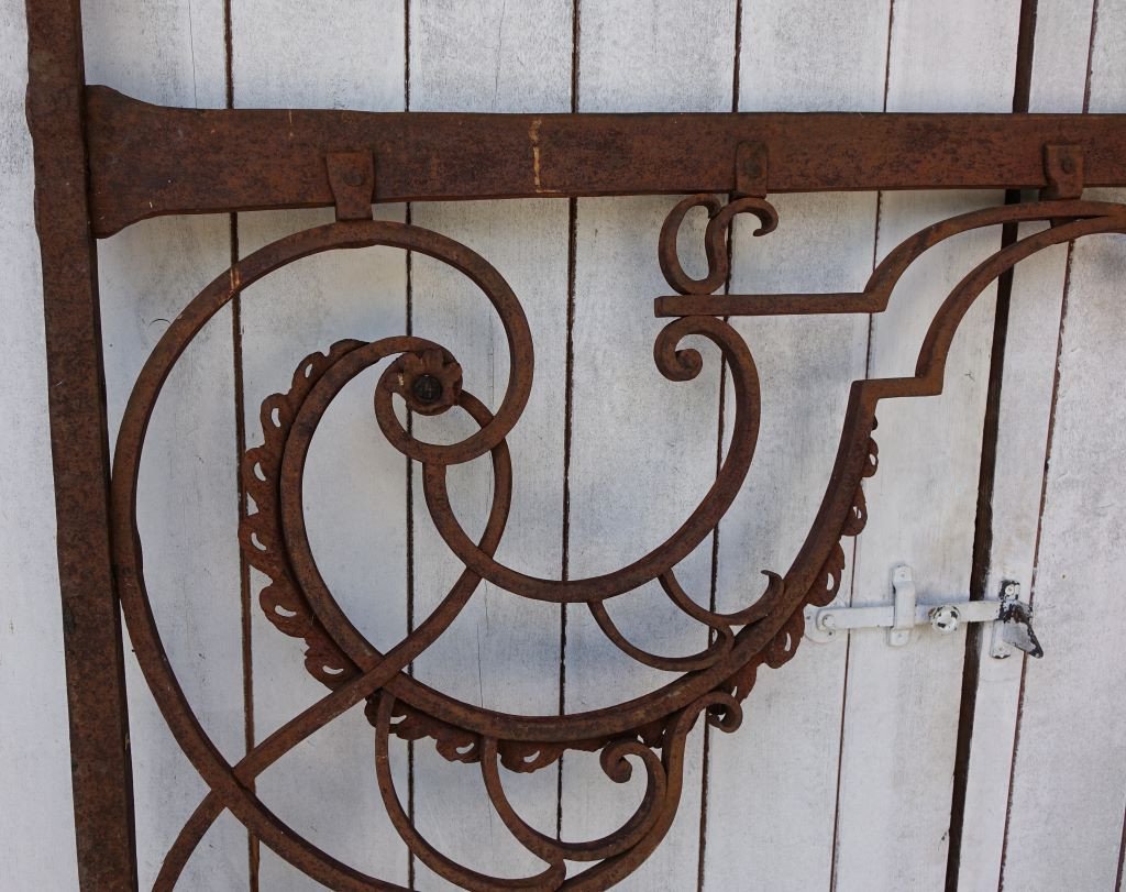 Grande Potence Porte-enseigne En Fer Forgé. Epoque XVIIIème-photo-4